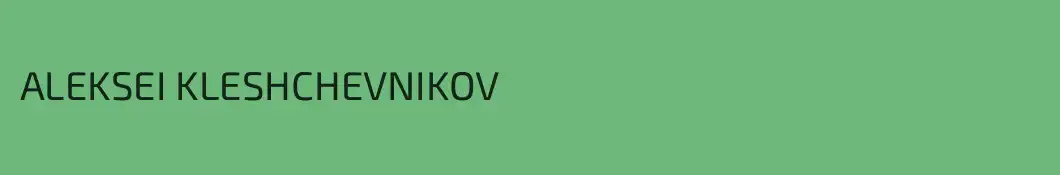 ALEKSEI KLESHCHEVNIKOV